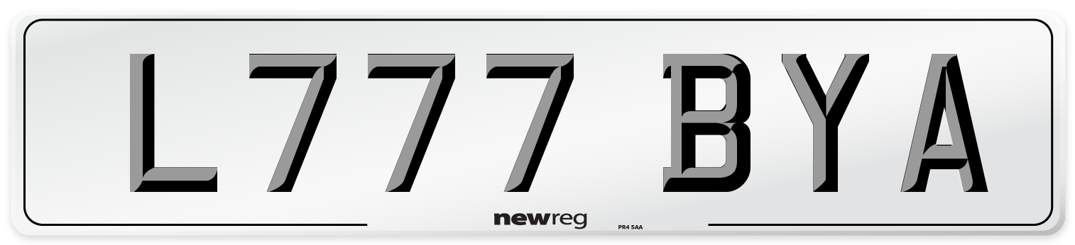 L777 BYA Number Plate from New Reg